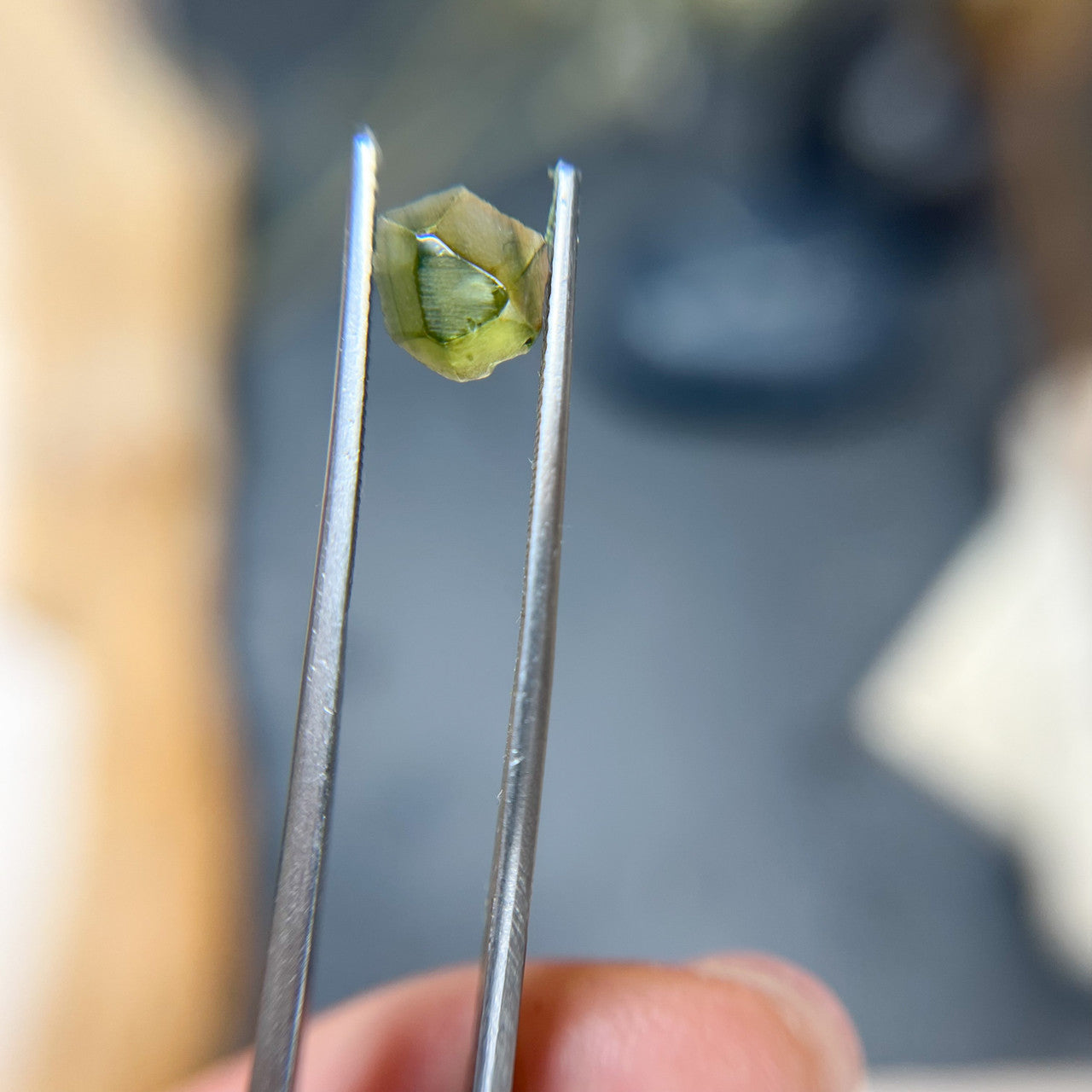 Organically Faceted Rough Australian Bright Green Sapphire