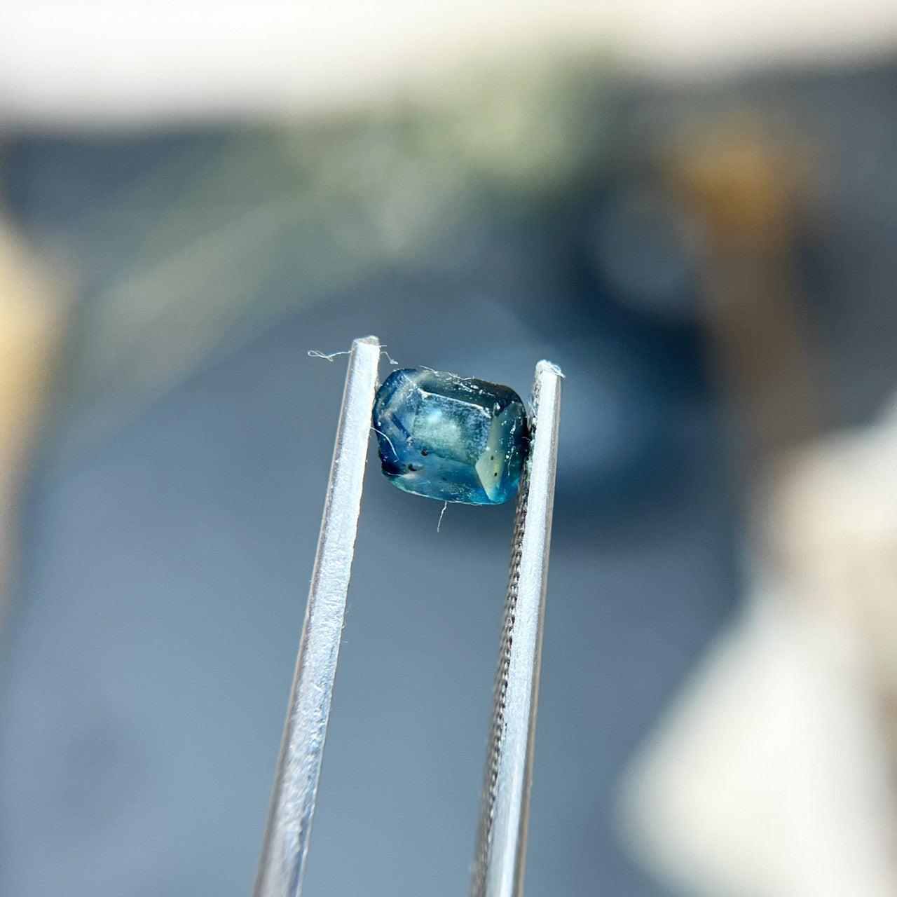 Organically Faceted Blue Montana Sapphire