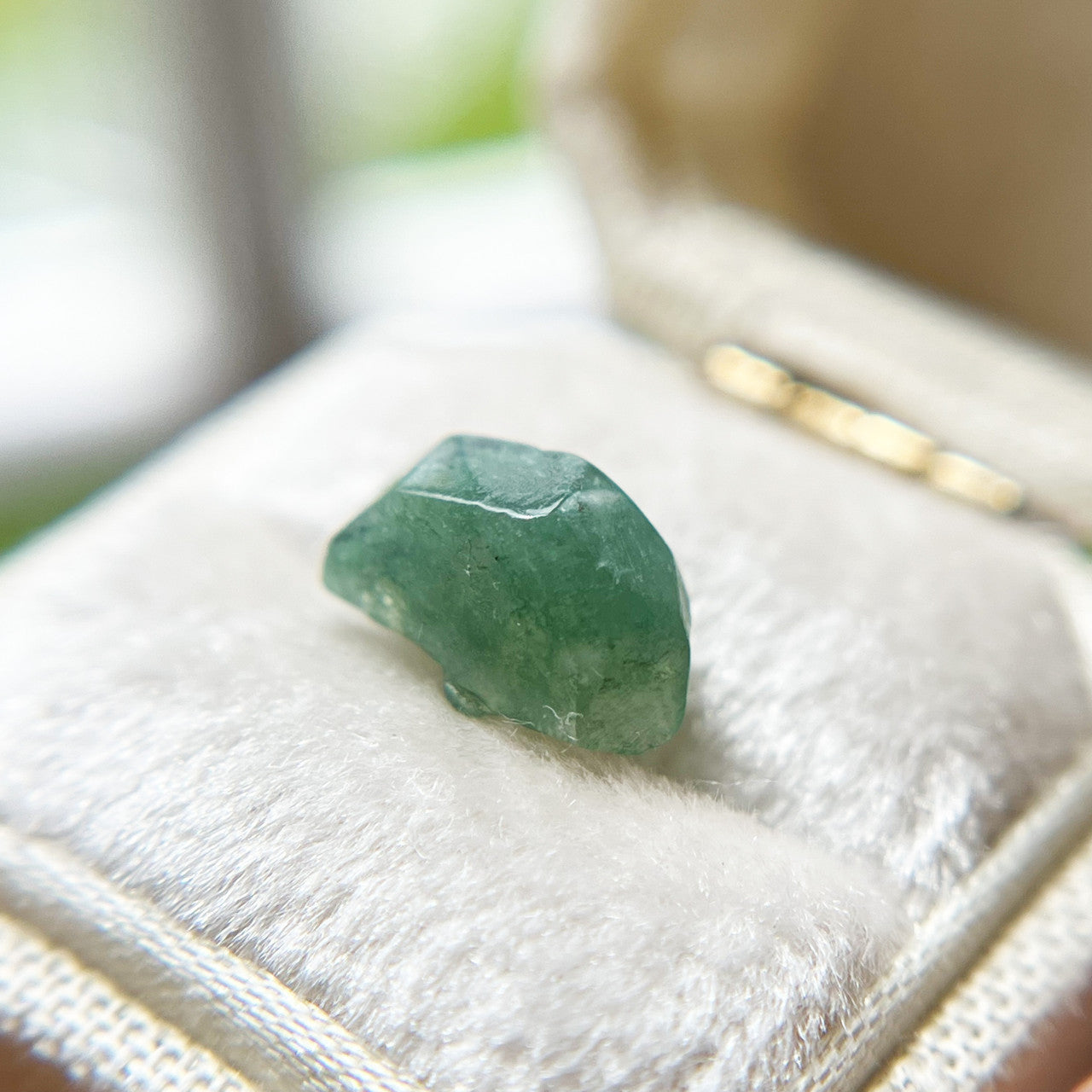 Organically Faceted Jade Green Moss Agate