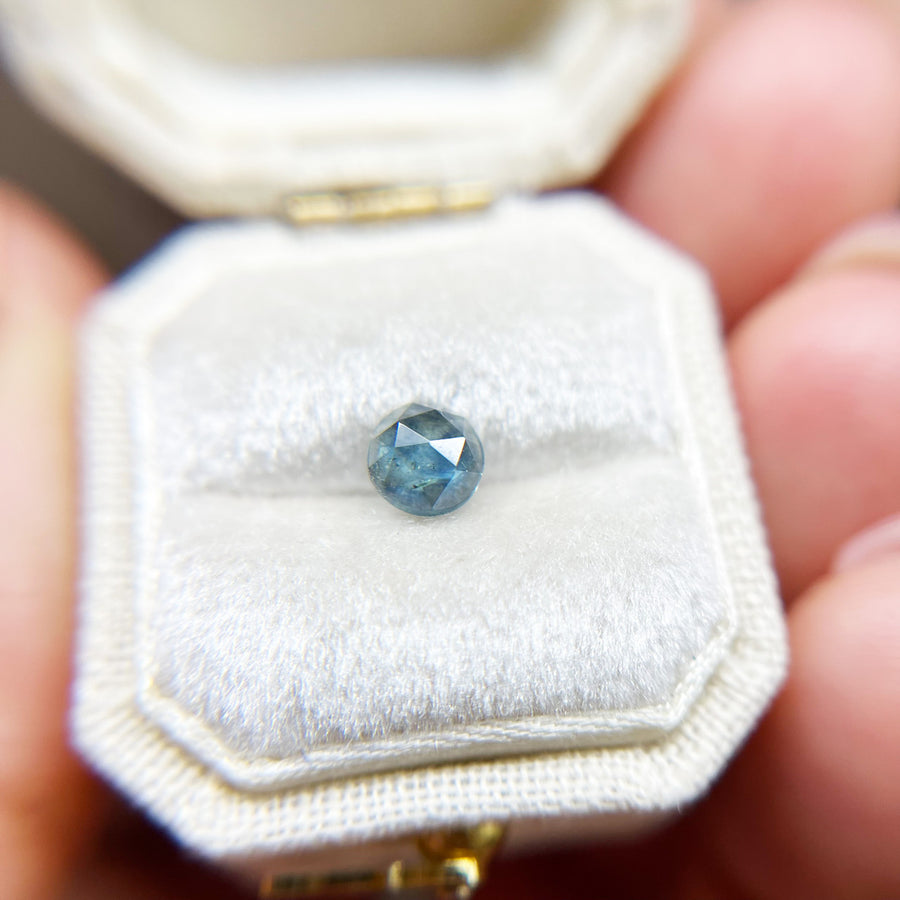 Teal Blue Rose Cut Montana Sapphire
