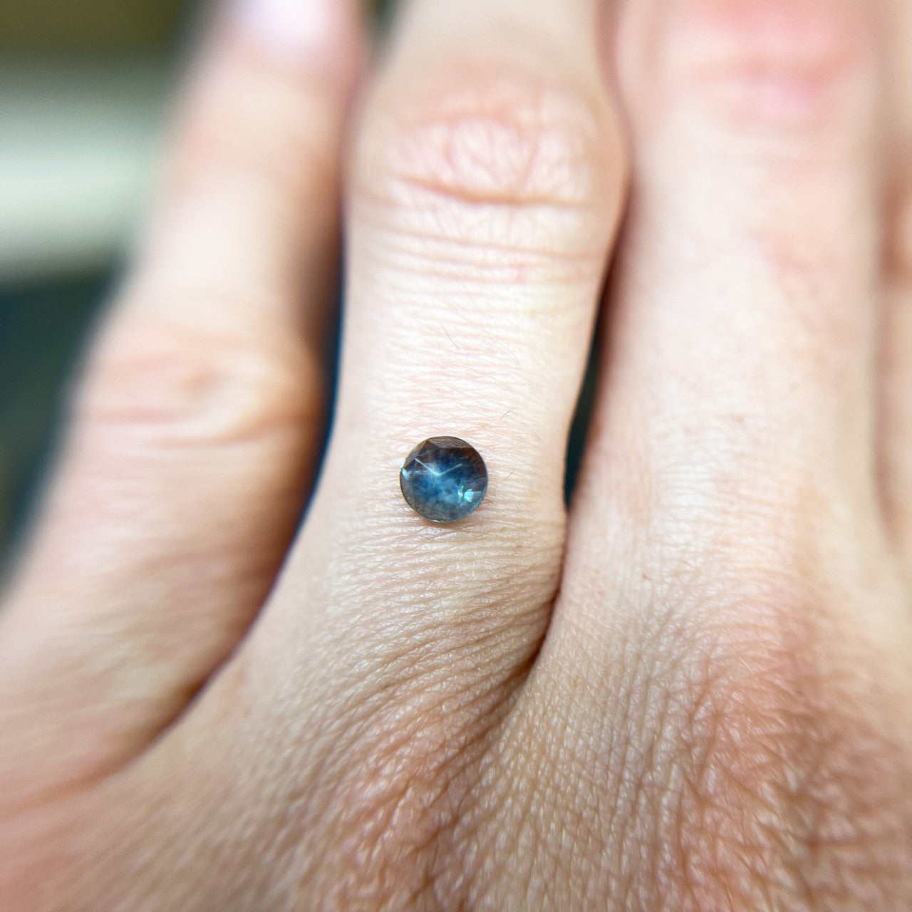 Teal Blue Rose Cut Montana Sapphire