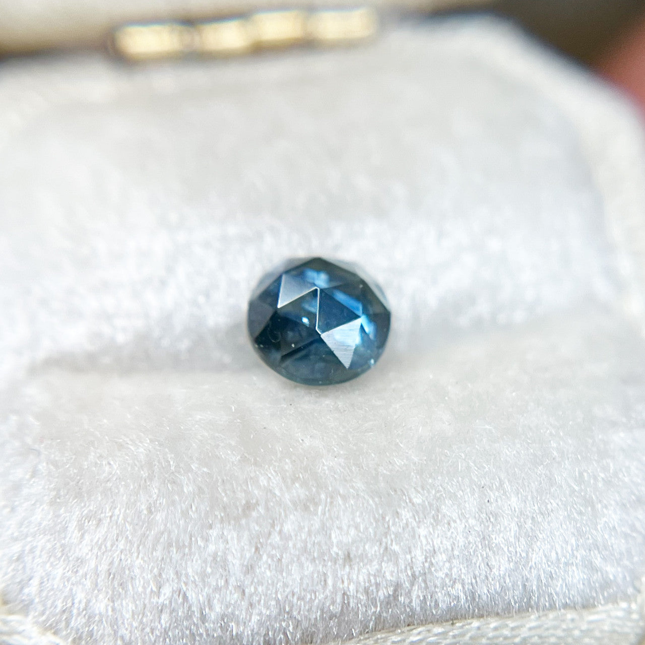 Dark Teal Blue Rose Cut Montana Sapphire
