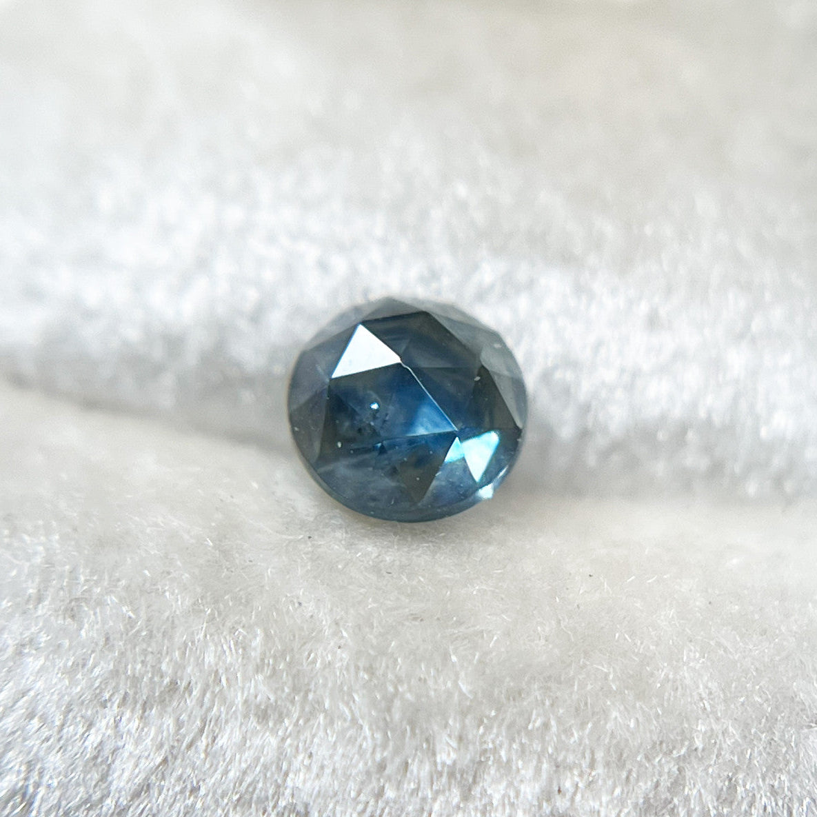Dark Teal Blue Rose Cut Montana Sapphire