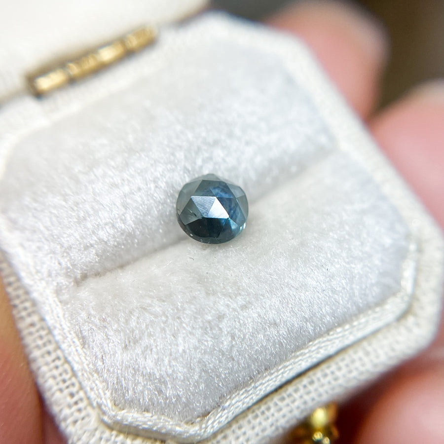 Teal Rose Cut Montana Sapphire