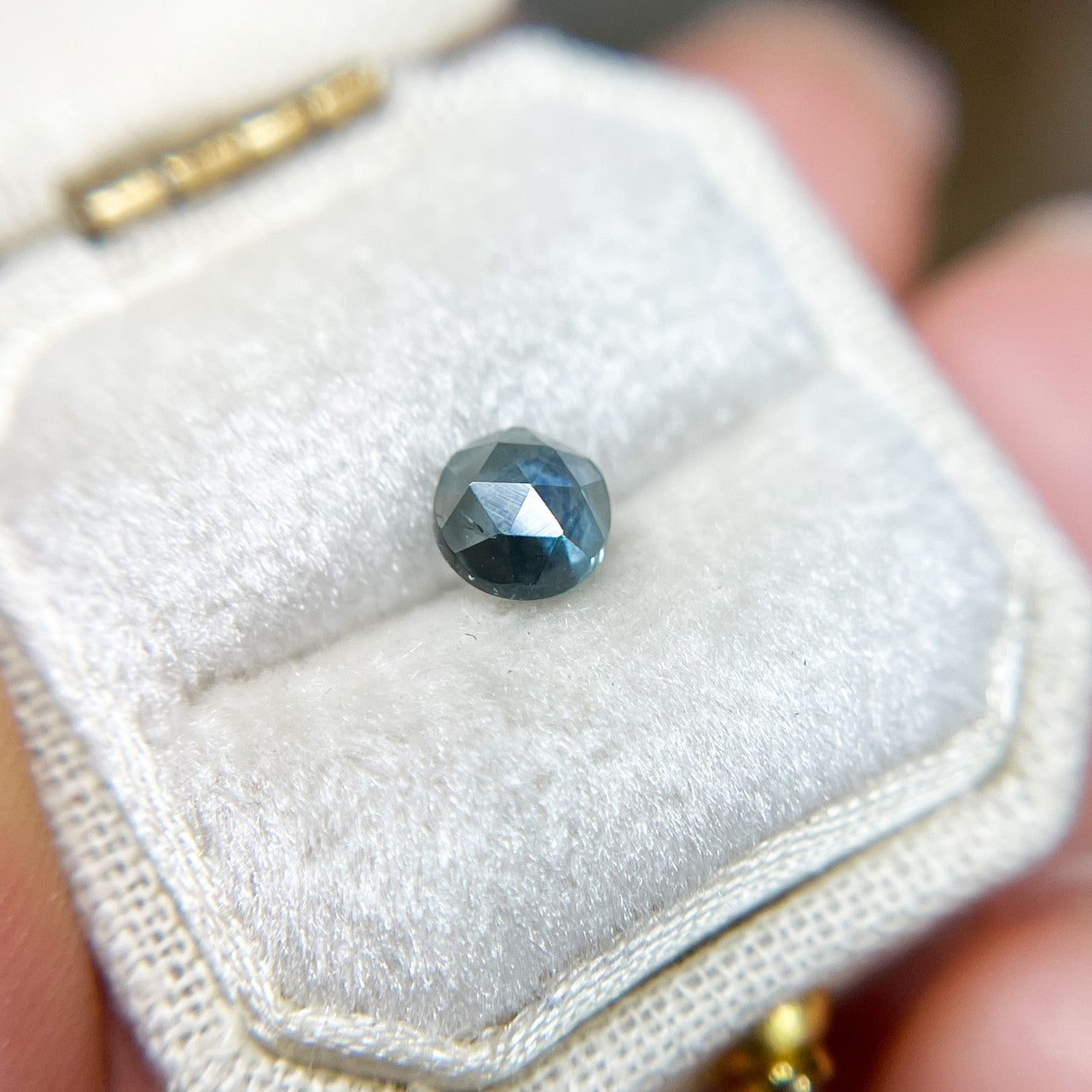 Teal Rose Cut Montana Sapphire
