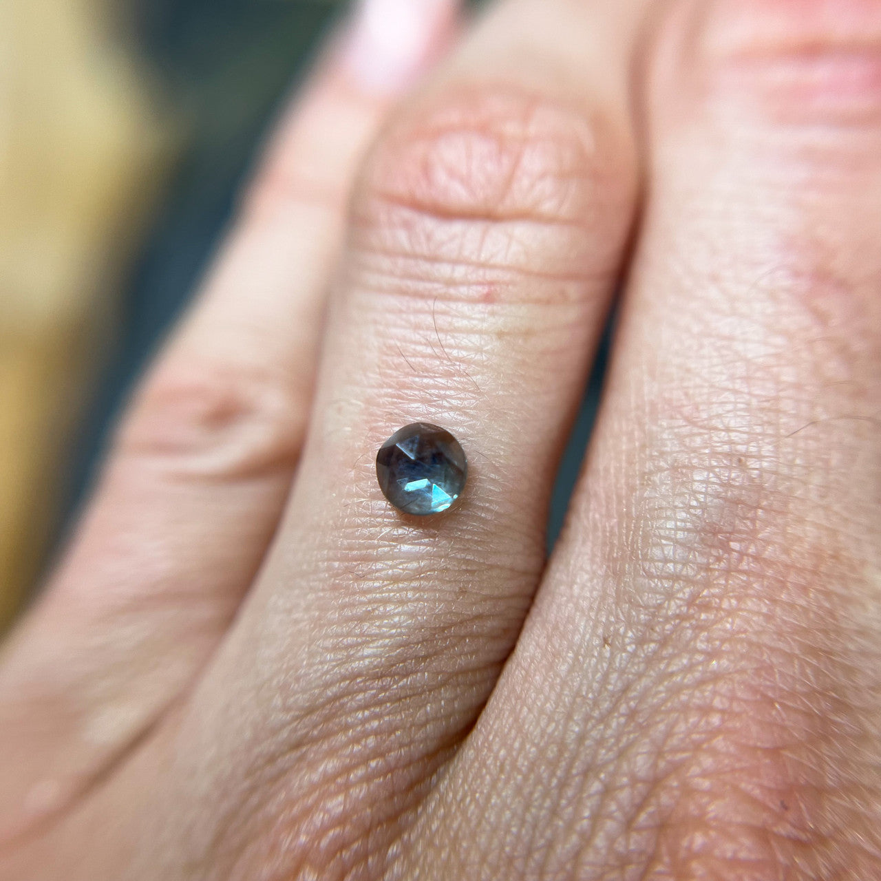 Teal Rose Cut Montana Sapphire