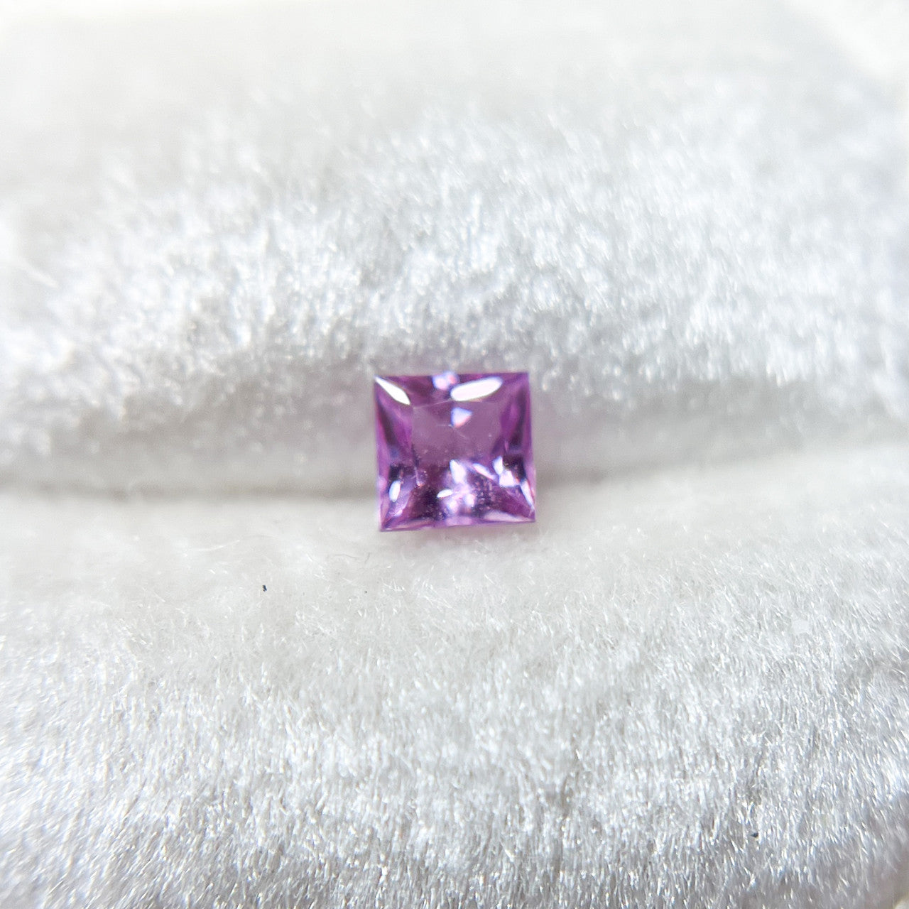 Princess Cut Pink Ceylon Sapphire