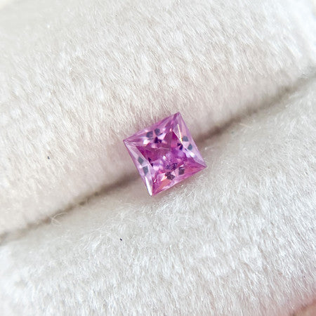 Princess Cut Pink Ceylon Sapphire