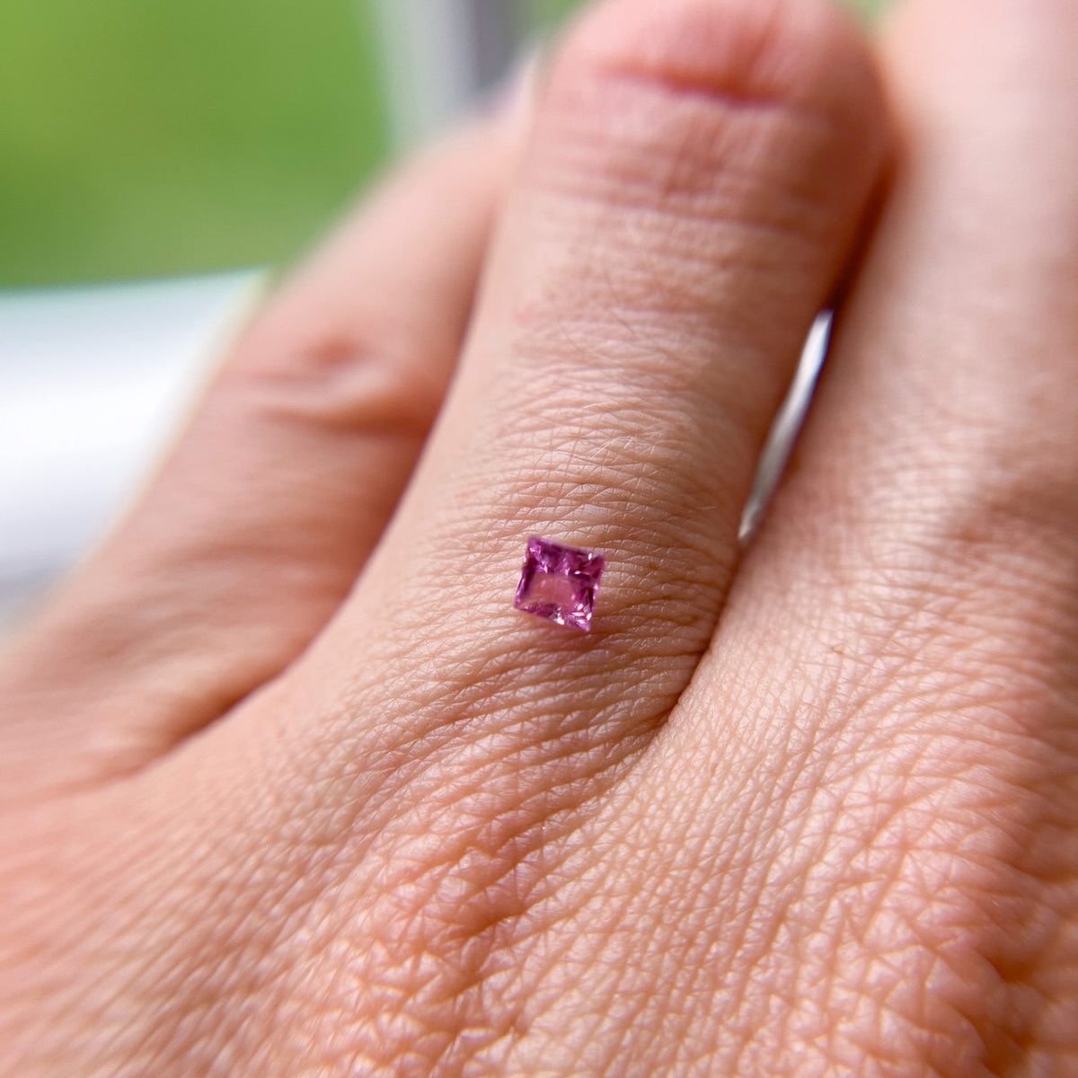 Princess Cut Pink Ceylon Sapphire