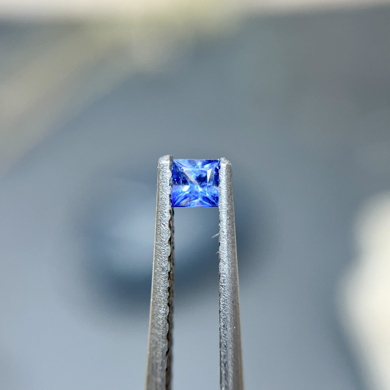 Princess Cut Blue Ceylon Sapphire