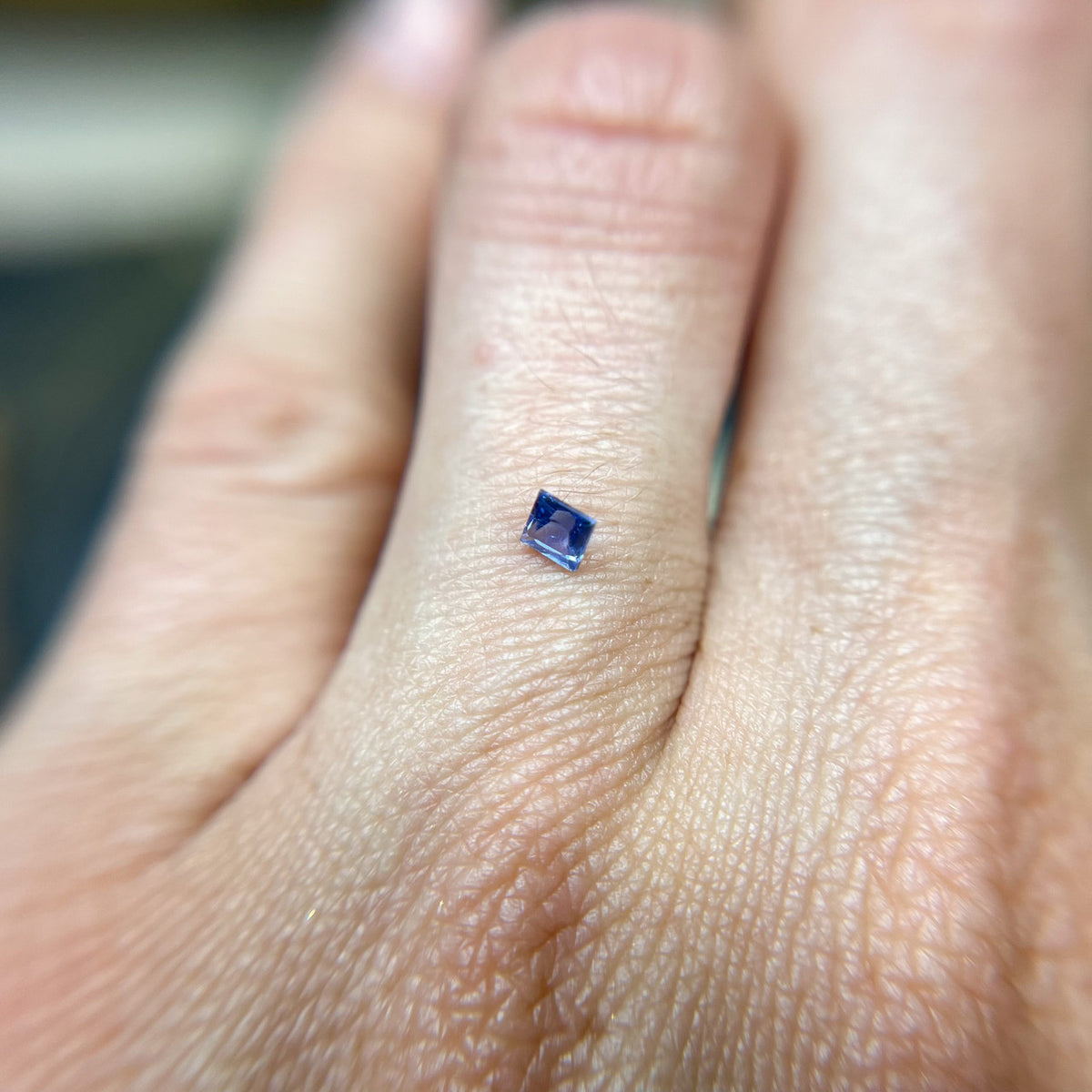 Princess Cut Blue Ceylon Sapphire