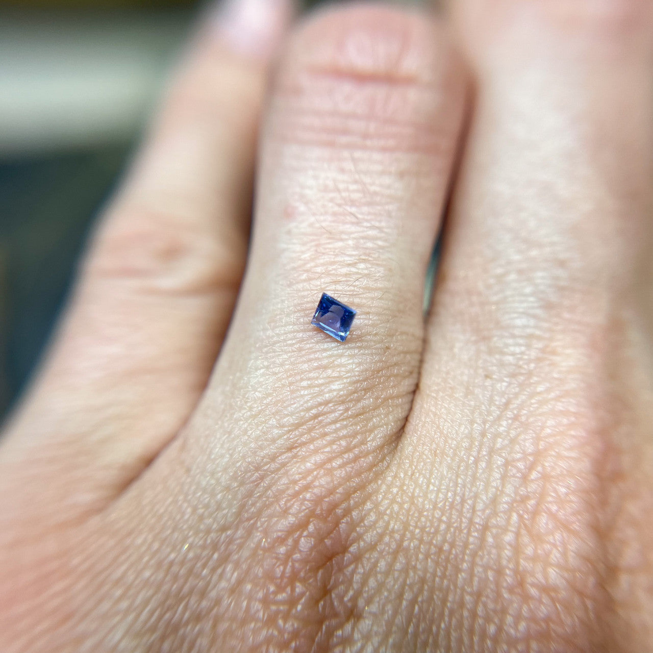 Princess Cut Blue Ceylon Sapphire