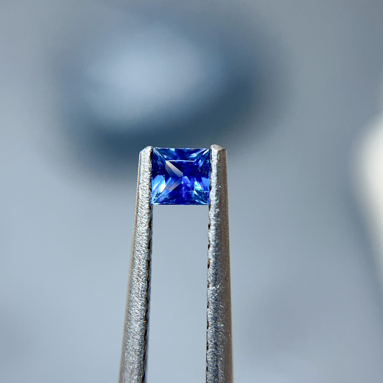 Princess Cut Blue Ceylon Sapphire