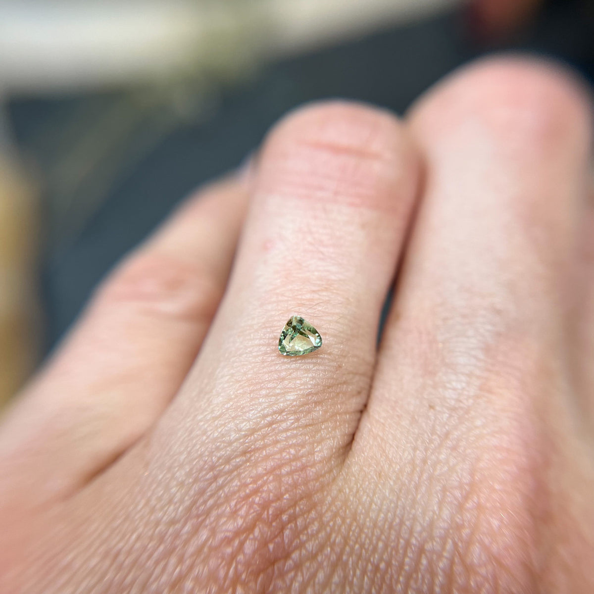 Trillion Cut Mint Green Maine Tourmaline