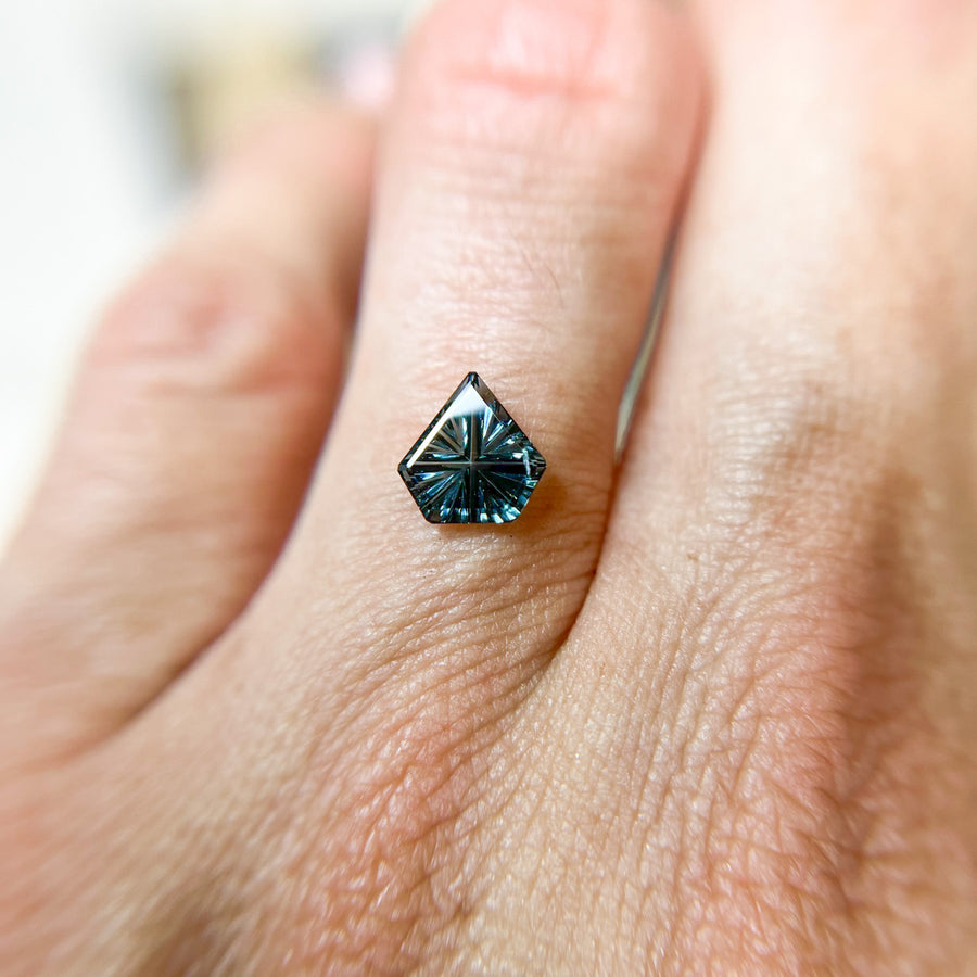 Blue Sapphire Freeform Starbrite™ Cut by John Dyer