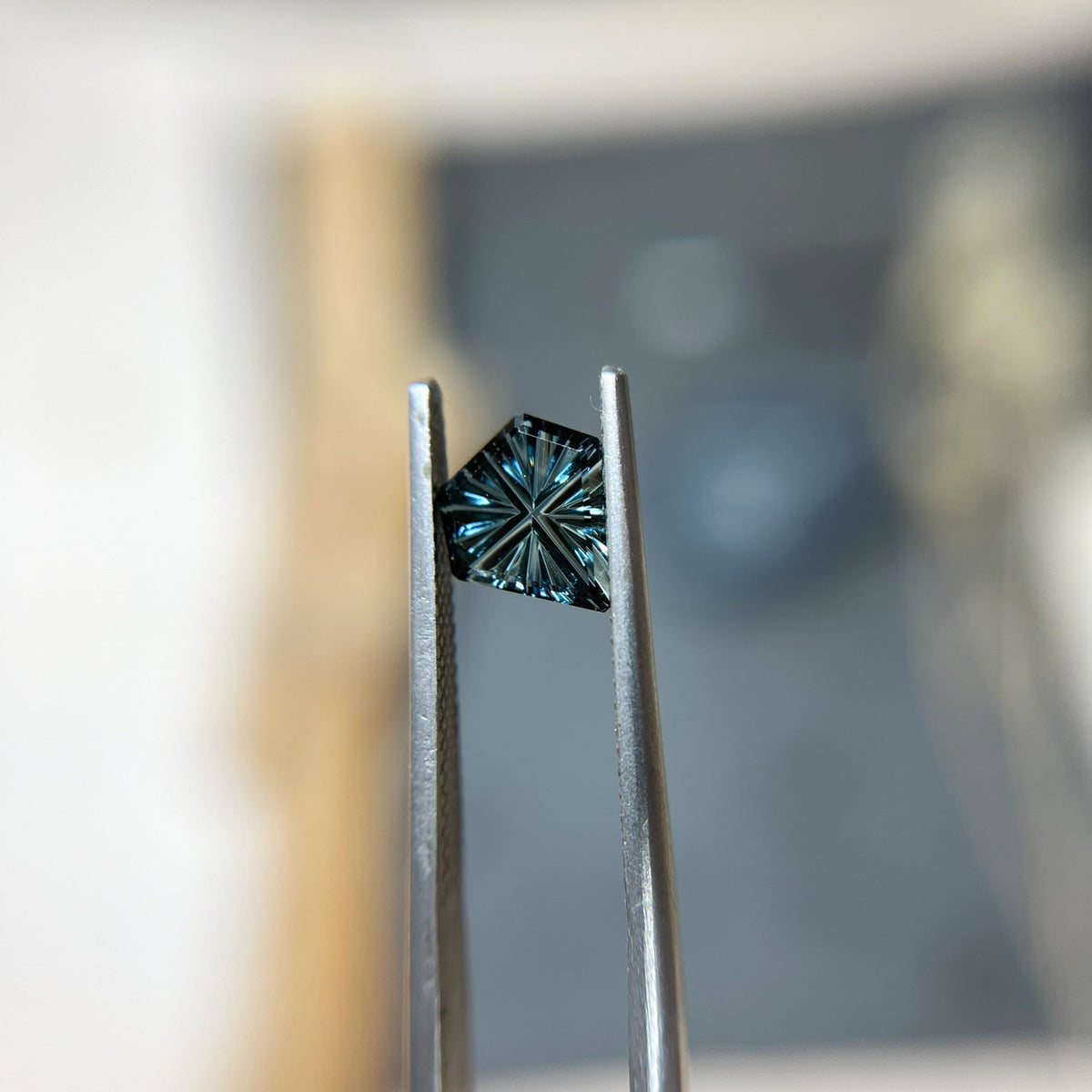Blue Sapphire Freeform Starbrite™ Cut by John Dyer