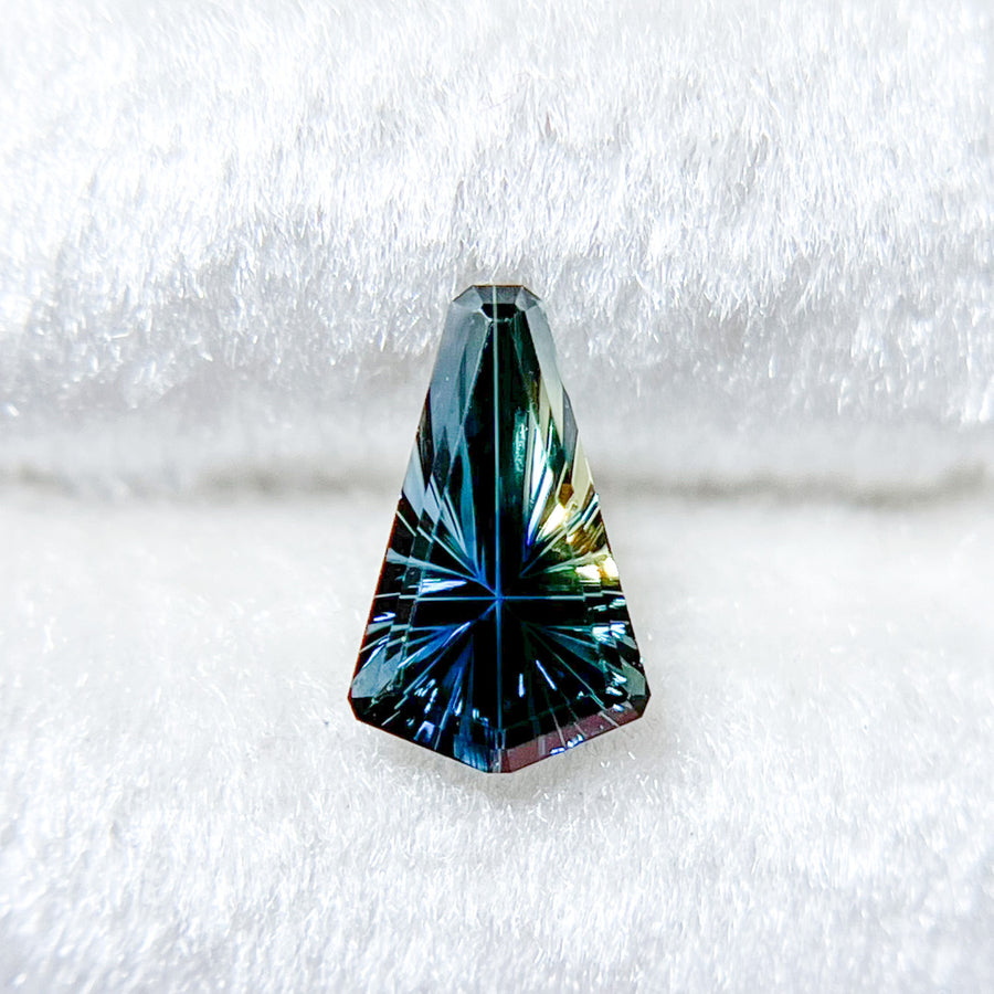 Parti Color Shield Sapphire Starbrite™ Cut by John Dyer