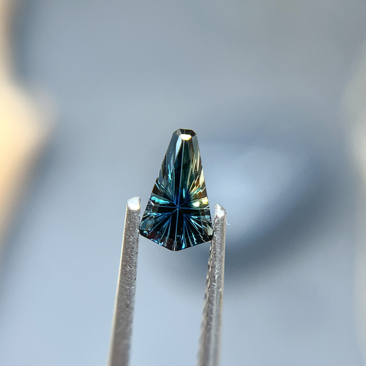 Parti Color Shield Sapphire Starbrite™ Cut by John Dyer