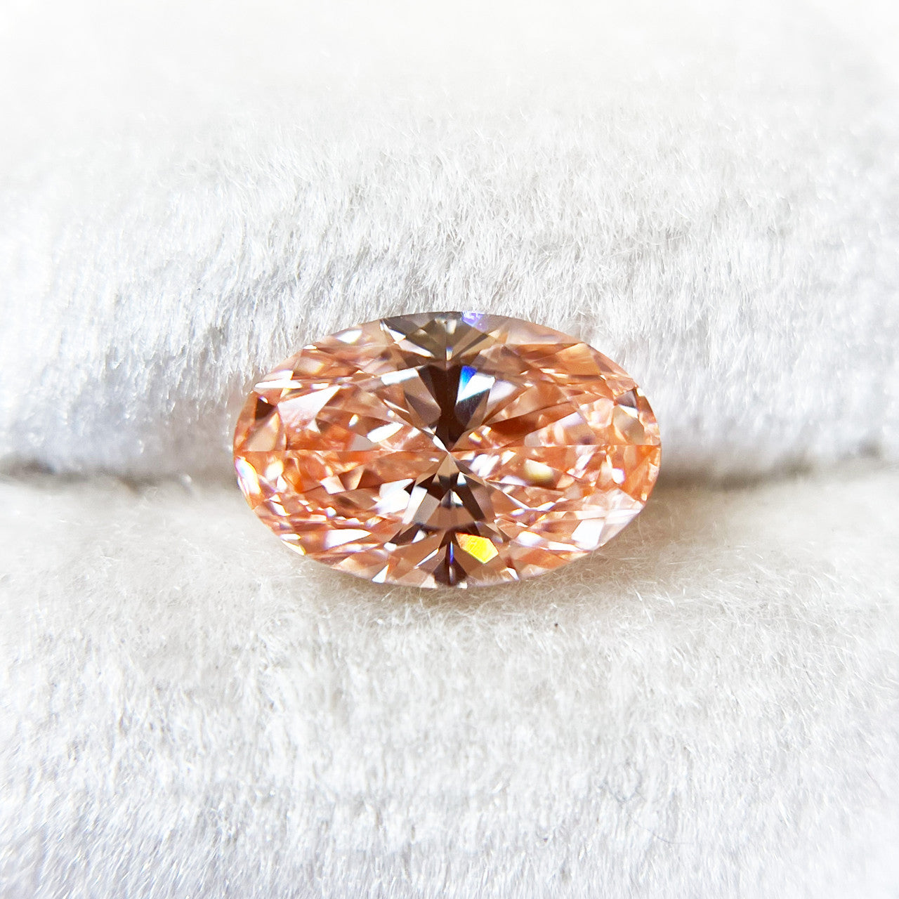Oval Fancy Vivid Pink Lab Grown Diamond