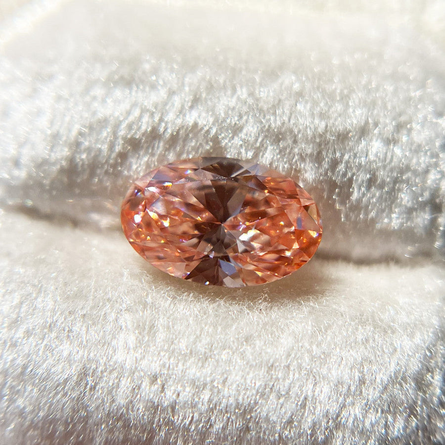 Oval Fancy Vivid Pink Lab Grown Diamond
