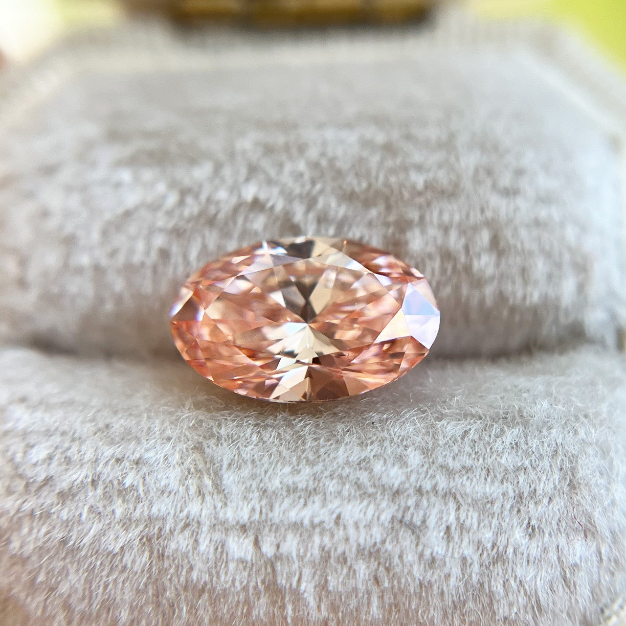 Oval Fancy Vivid Pink Lab Grown Diamond