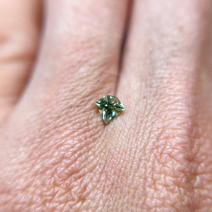 Kite Shaped Australian Green Sapphire
