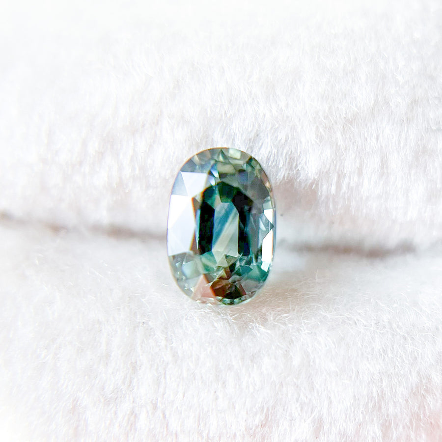 Oval Teal Green Australian Sapphire