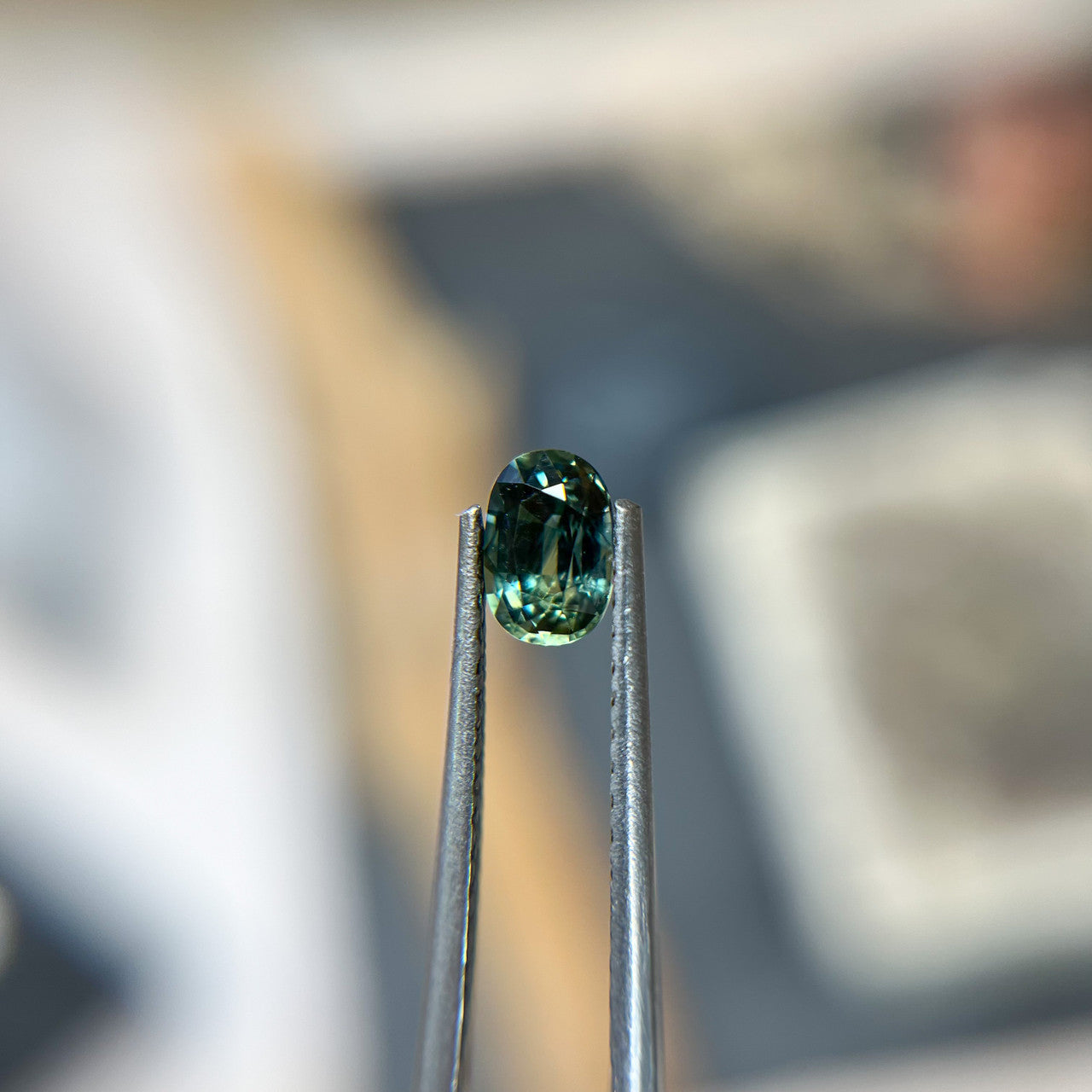 Oval Teal Green Australian Sapphire