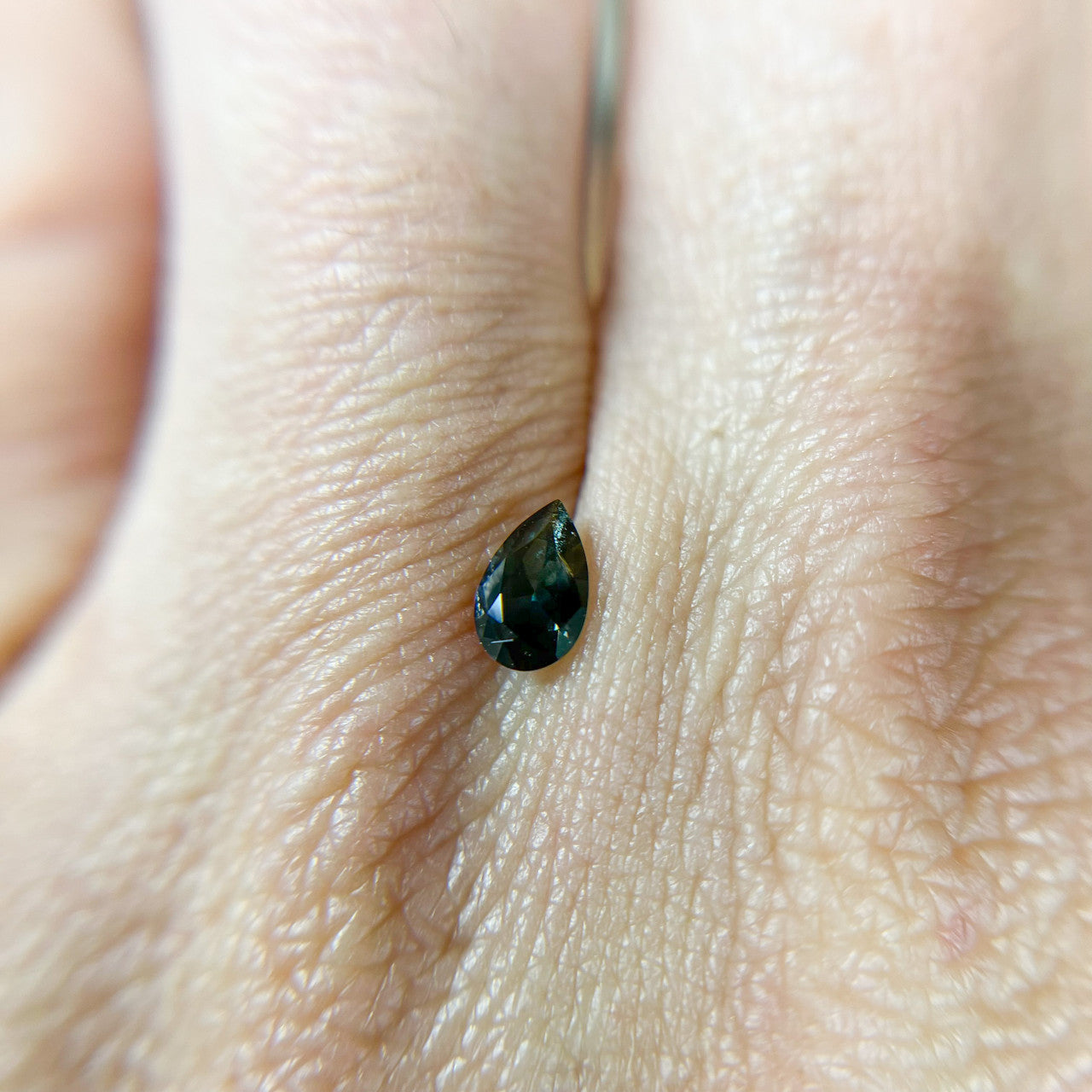 Teal Blue Pear Cut Australian Sapphire