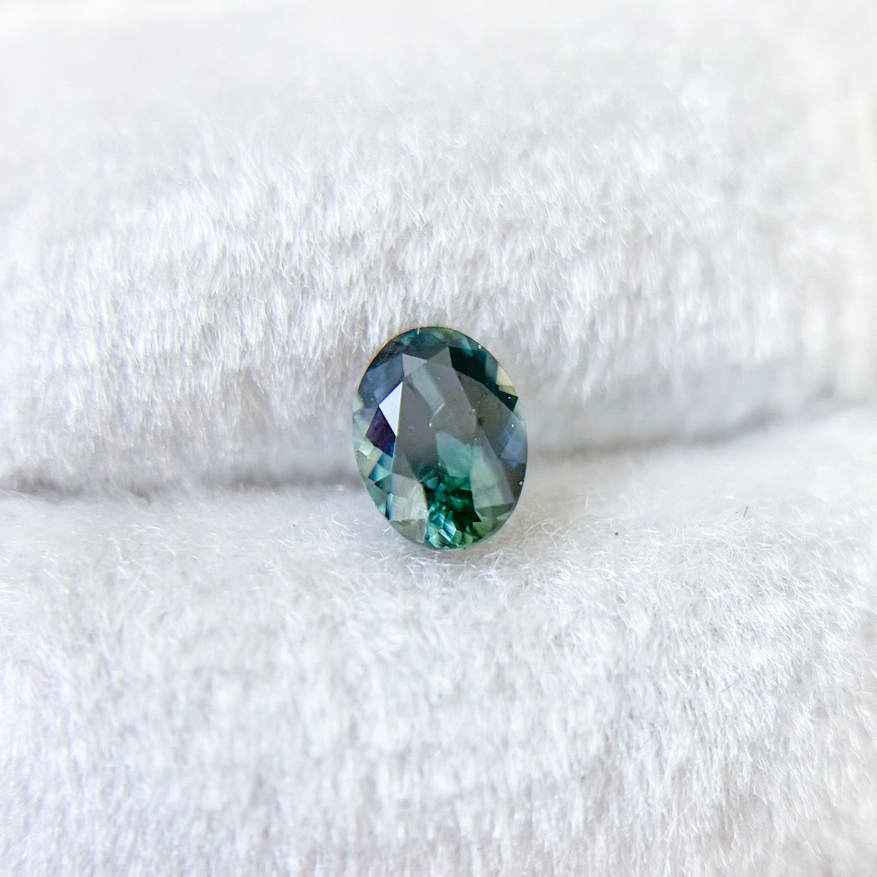 Teal Green Oval Cut Australian Sapphire