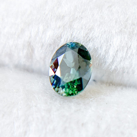 Teal Green Oval Cut Australian Sapphire