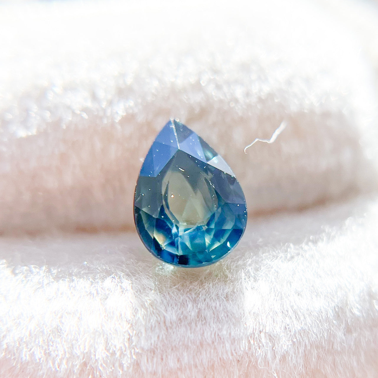 Bright Teal Pear Cut Australian Sapphire