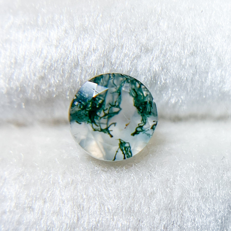 6mm Round Forest Green Moss Agate