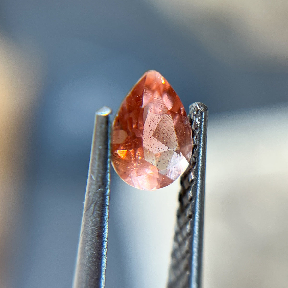 Glowing Pink Pear Cut Oregon Sunstone - 1265