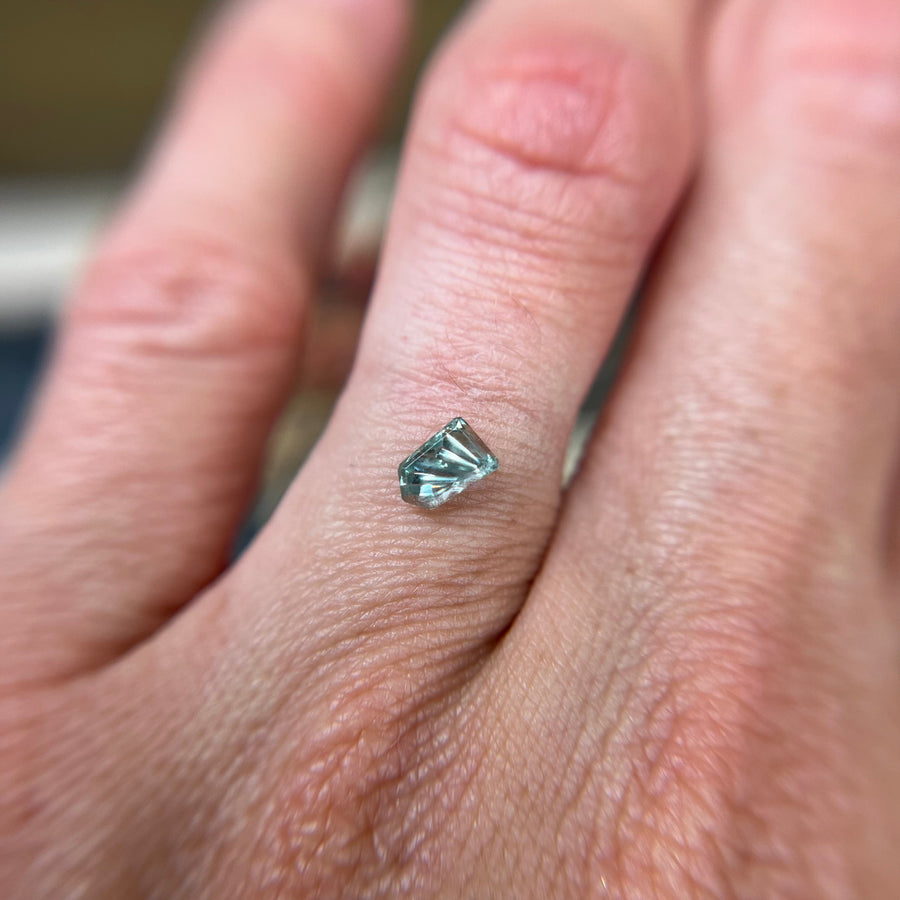 Blue Green Montana Sapphire Freeform Dreamscape™ Cut by John Dyer