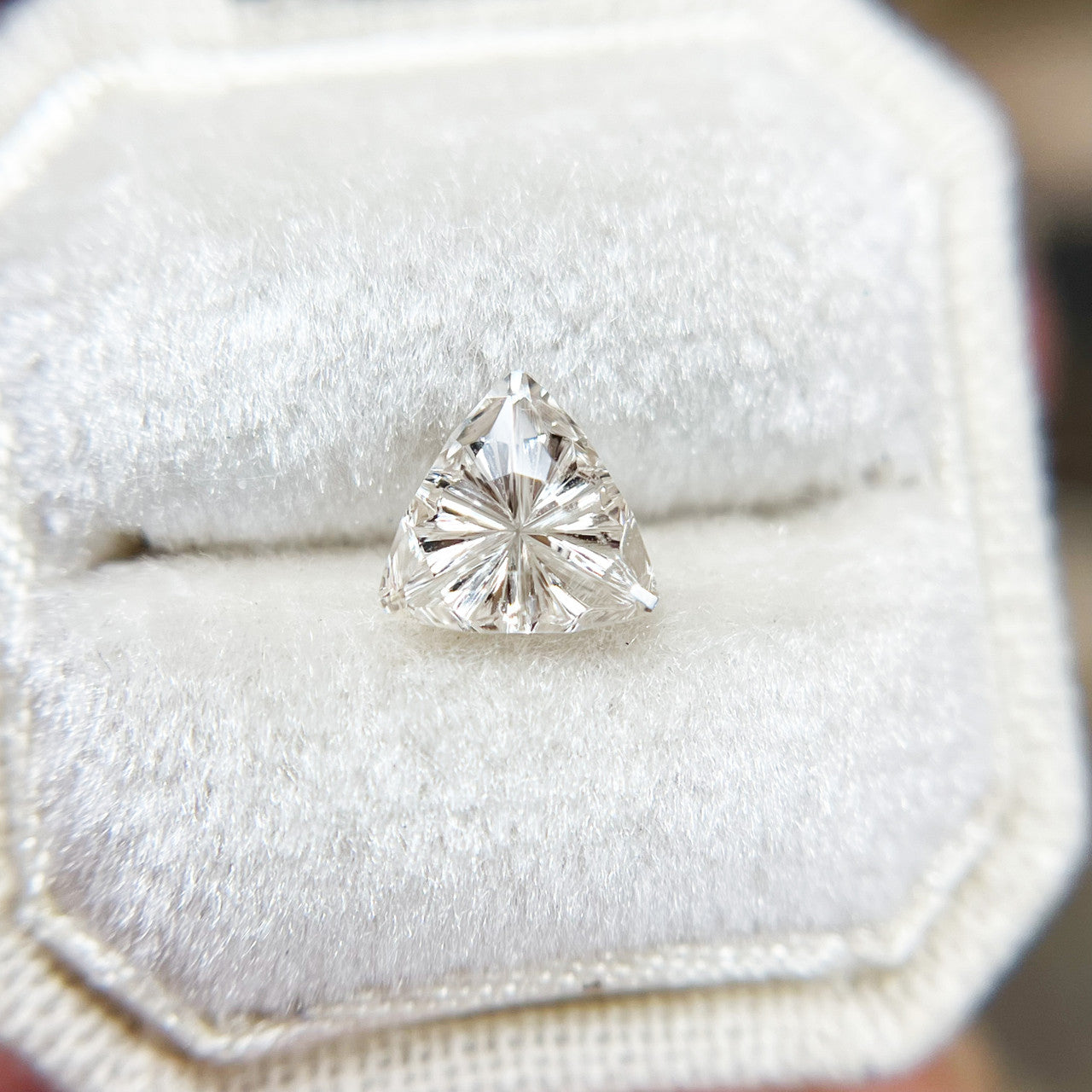 Trillion White Sapphire Starbrite™ Cut by John Dyer