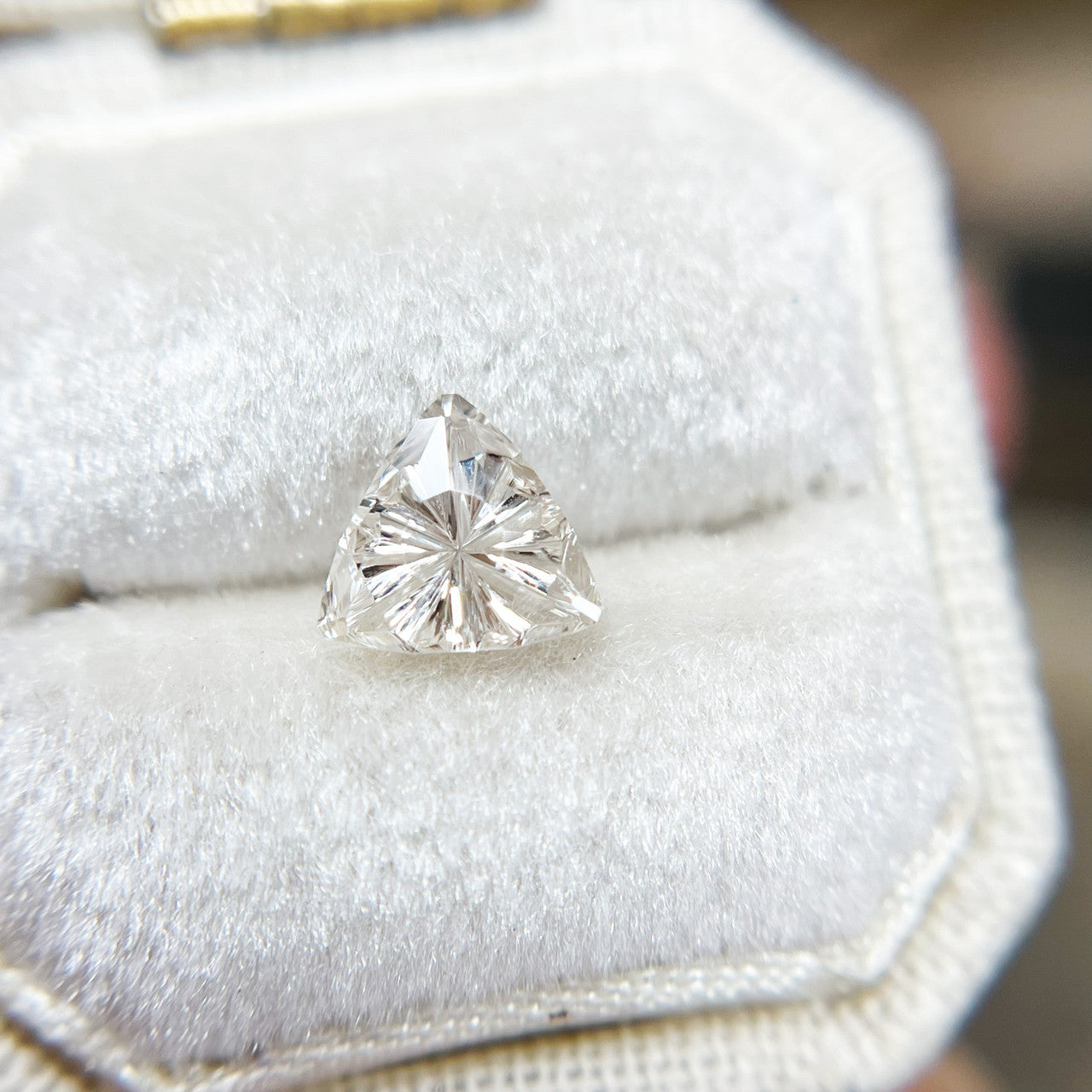 Trillion White Sapphire Starbrite™ Cut by John Dyer
