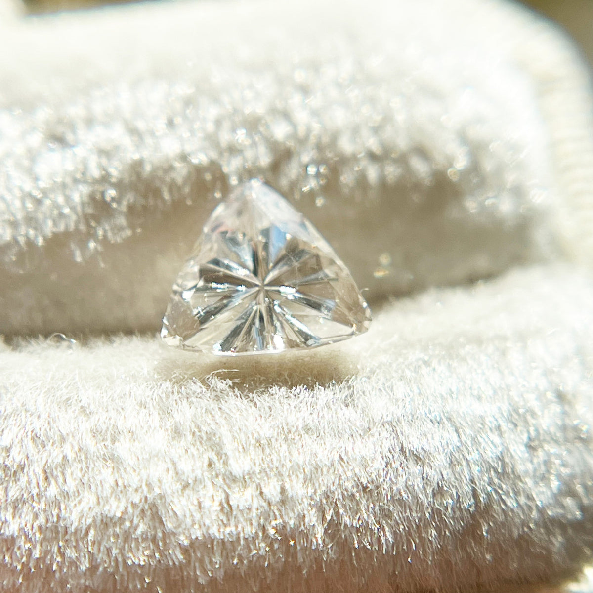 Trillion White Sapphire Starbrite™ Cut by John Dyer