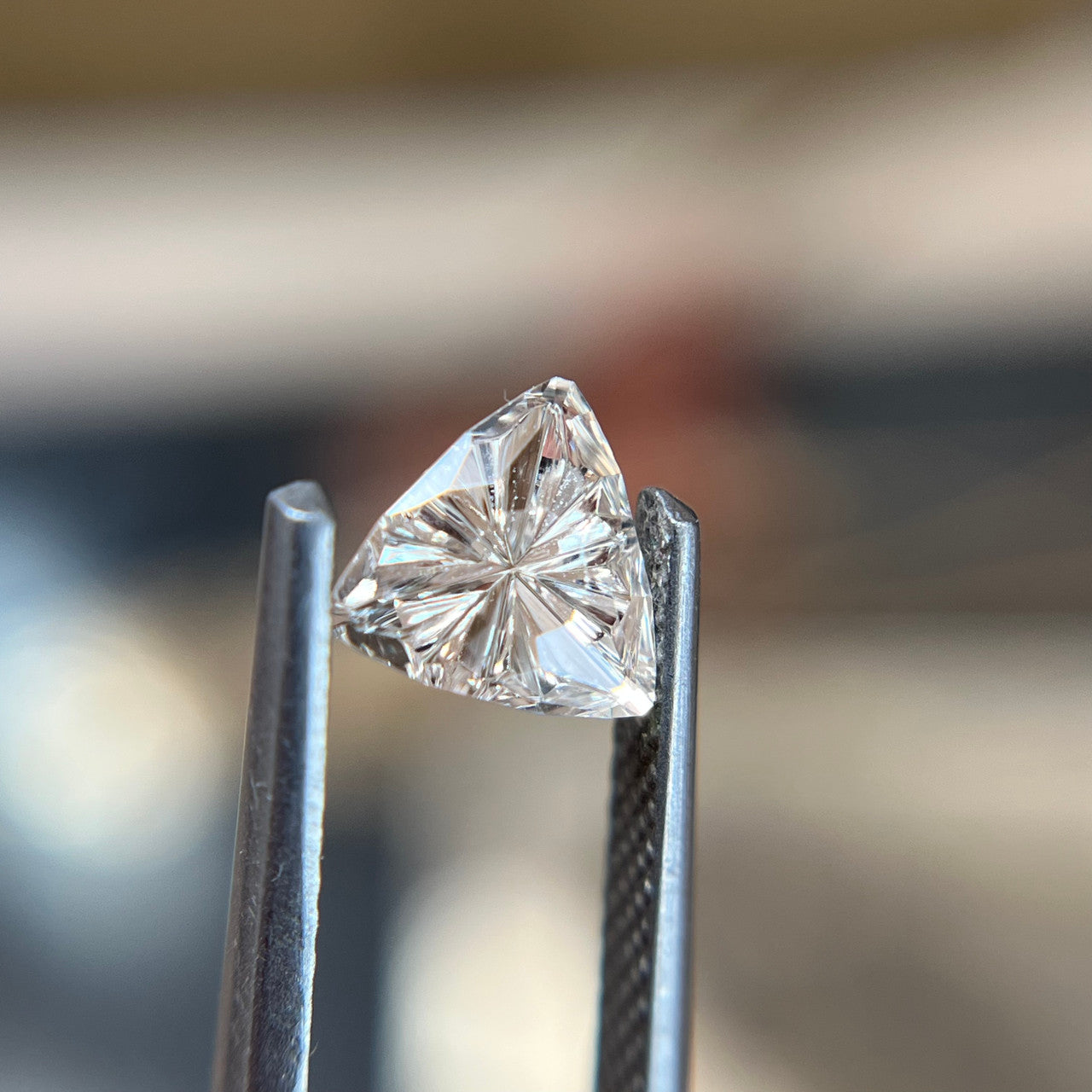 Trillion White Sapphire Starbrite™ Cut by John Dyer