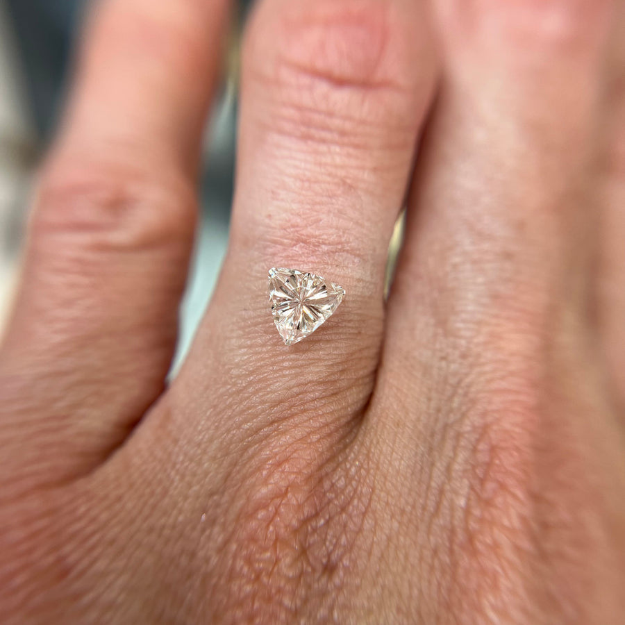 Trillion White Sapphire Starbrite™ Cut by John Dyer