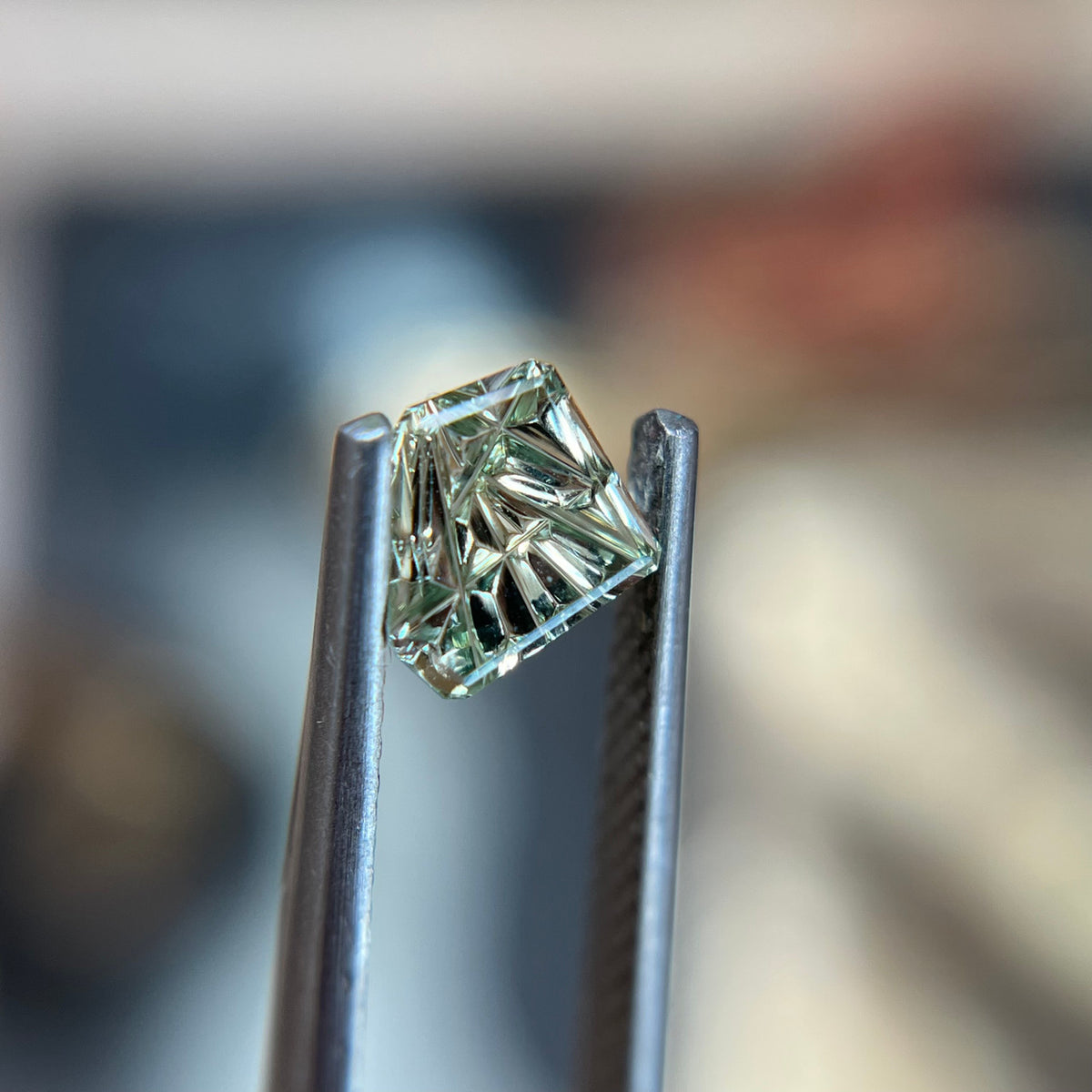 Light Green Montana Sapphire Freeform Dreamscape™ Cut by John Dyer