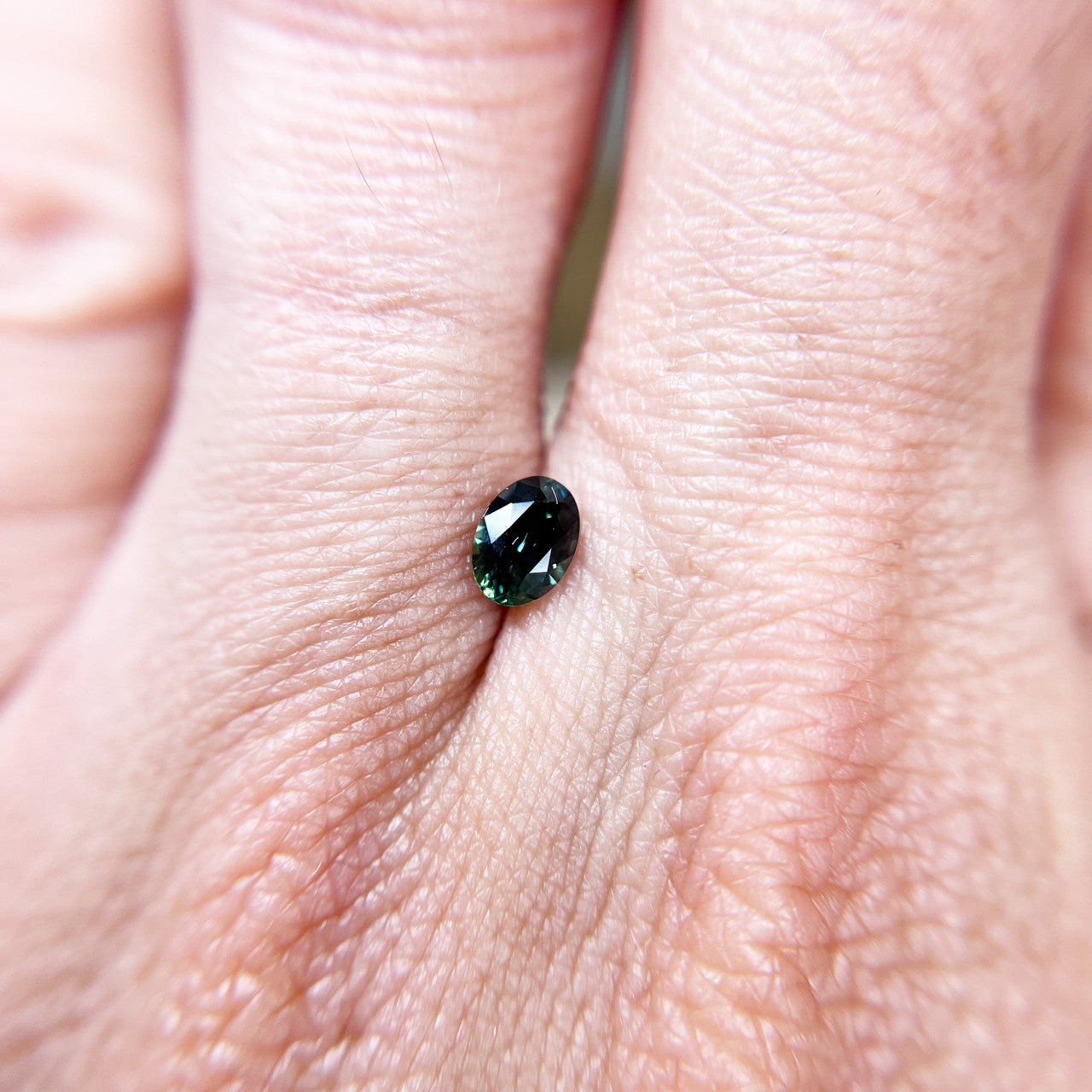 Teal Green Oval Cut Australian Sapphire