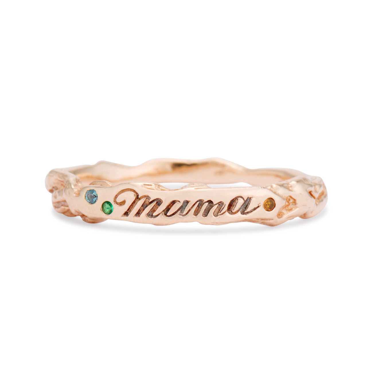 Mama Birthstone Signet Ring