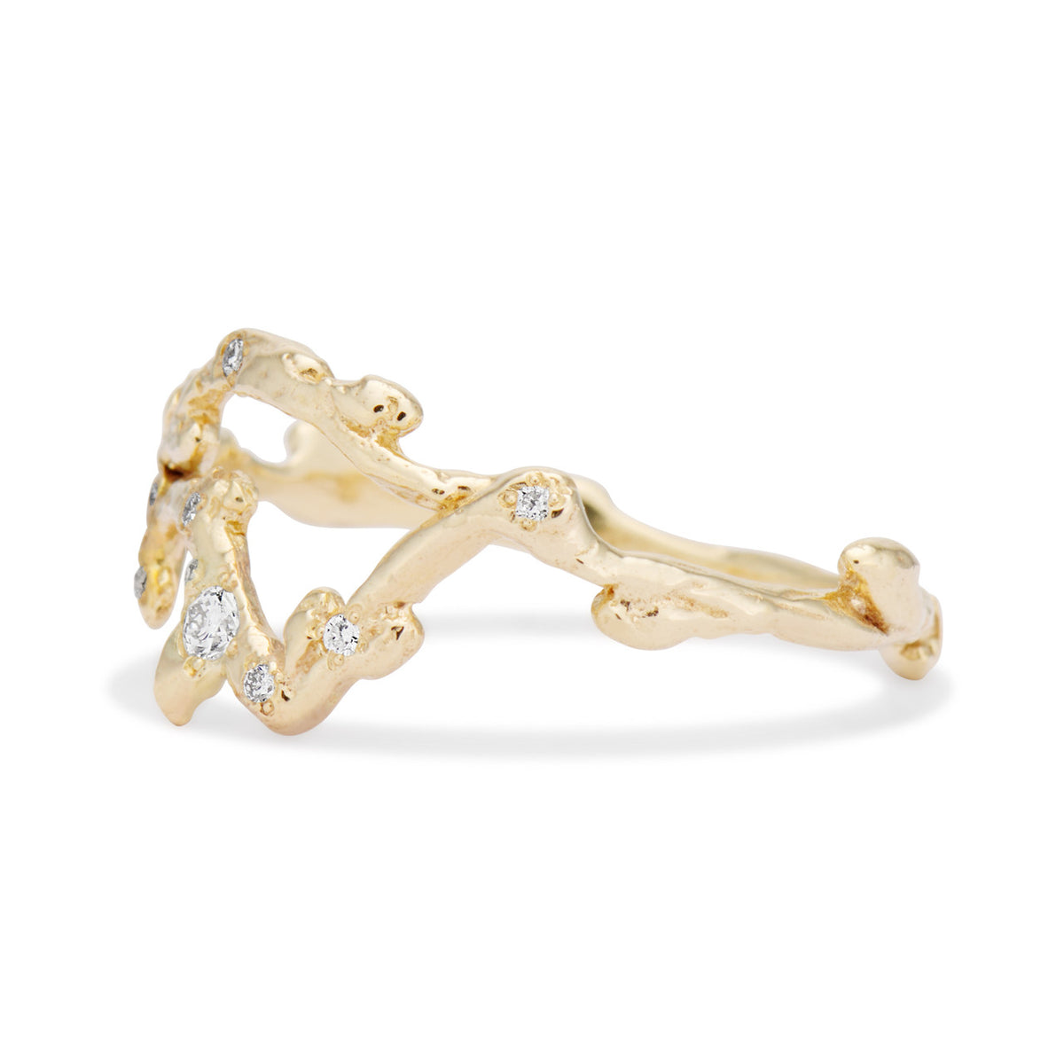 14K Yellow Gold Taurus Zodiac Starlight Ring