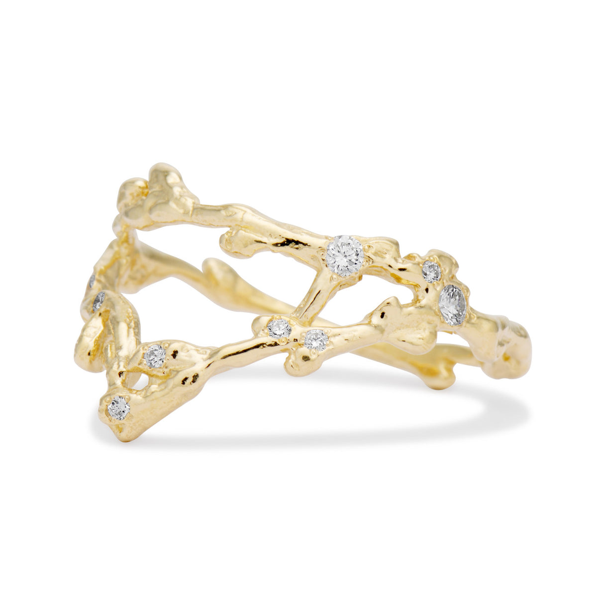 14K Yellow Gold Sagittarius Zodiac Starlight Ring