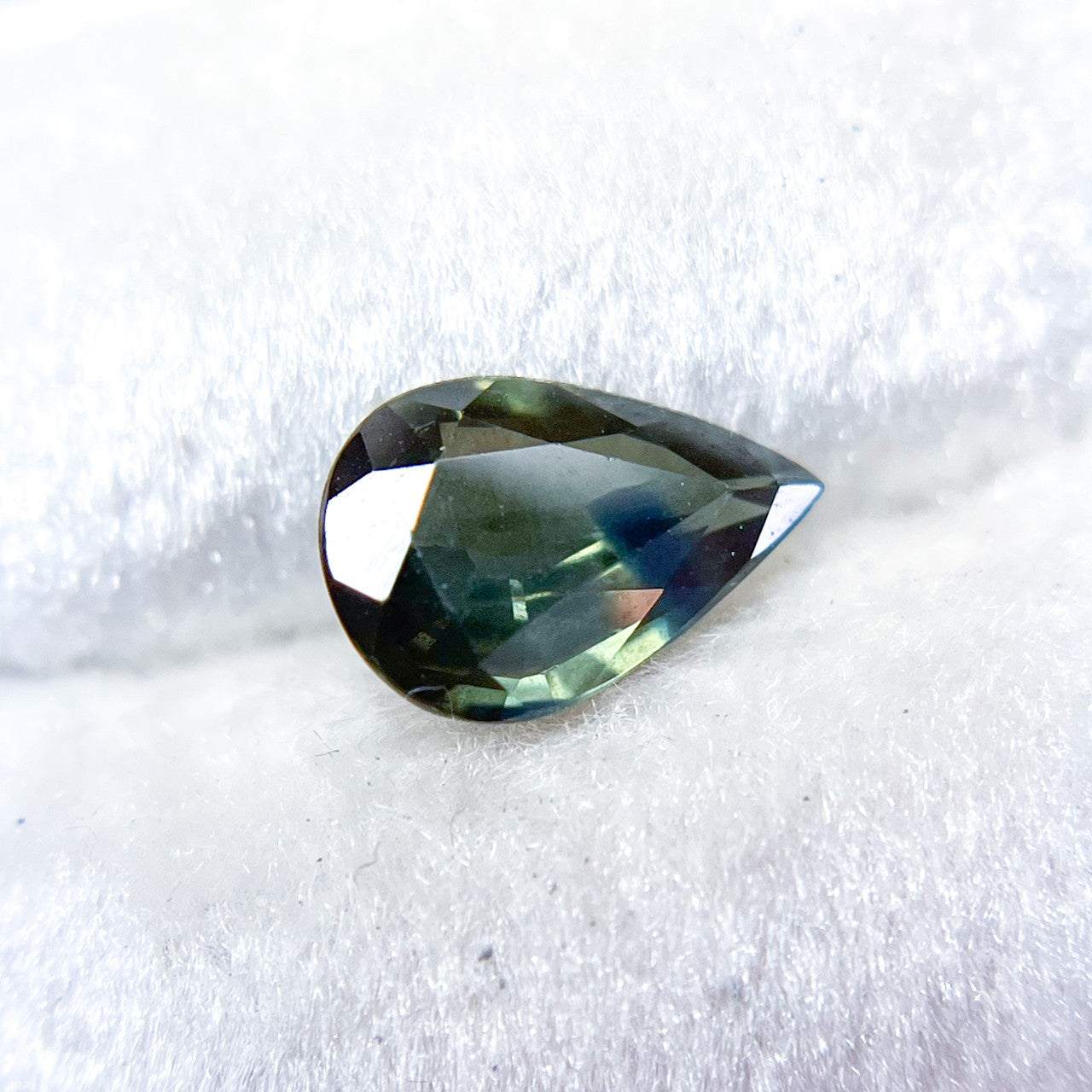 Green Blue Parti Color Pear Cut Montana Sapphire