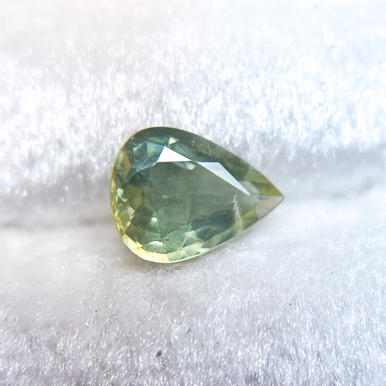 Pear Cut Bright Green Montana Sapphire