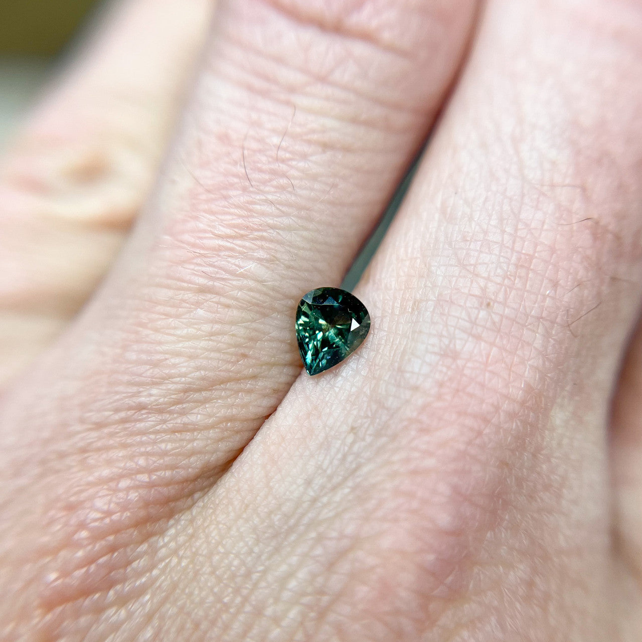 Teal Blue Parti Color Pear Cut Montana Sapphire