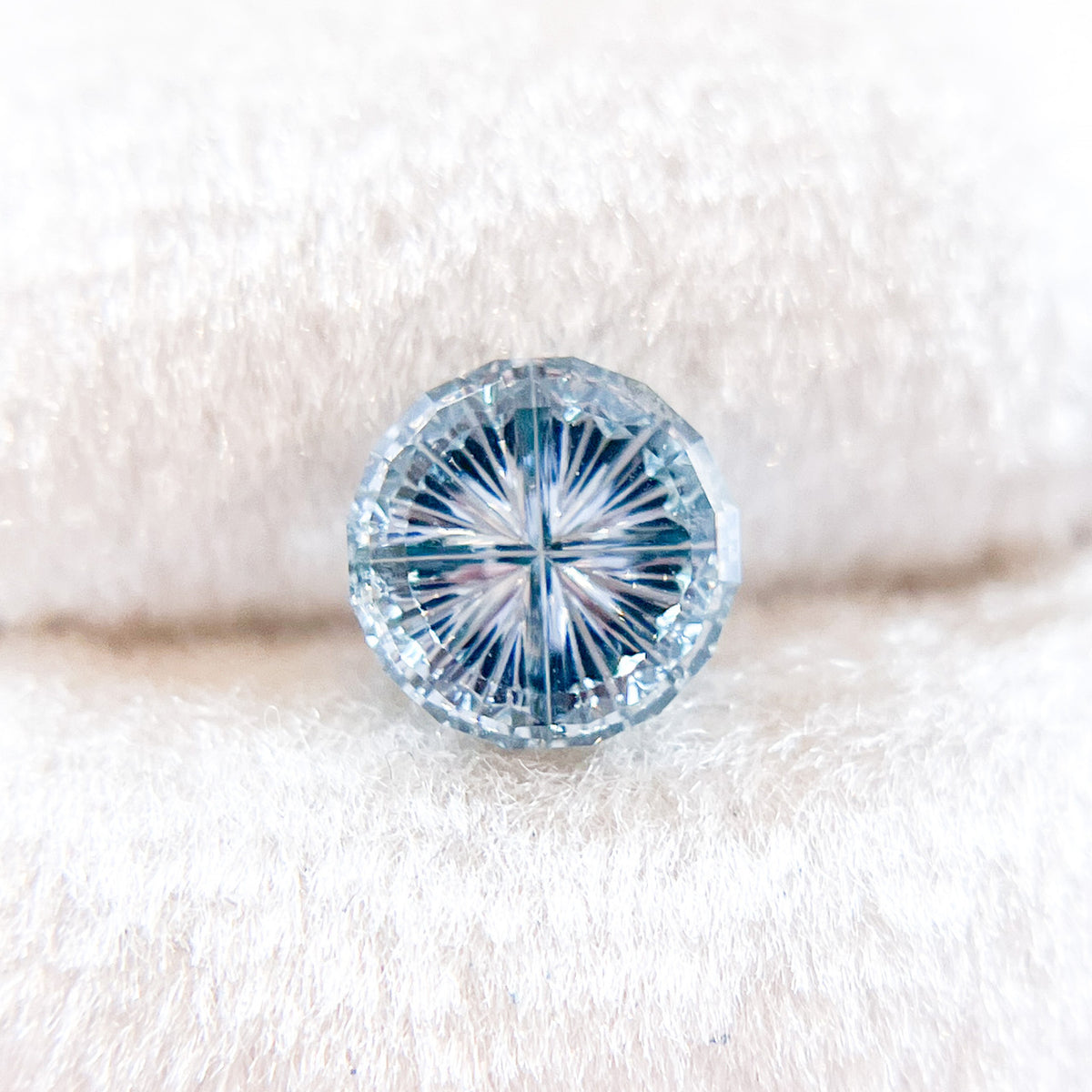 Ocean Blue Round Montana Sapphire Starbrite™ Cut by John Dyer
