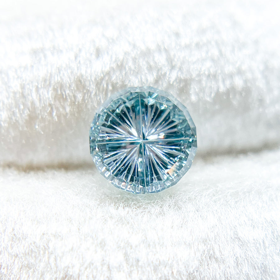 Ocean Blue Round Montana Sapphire Starbrite™ Cut by John Dyer